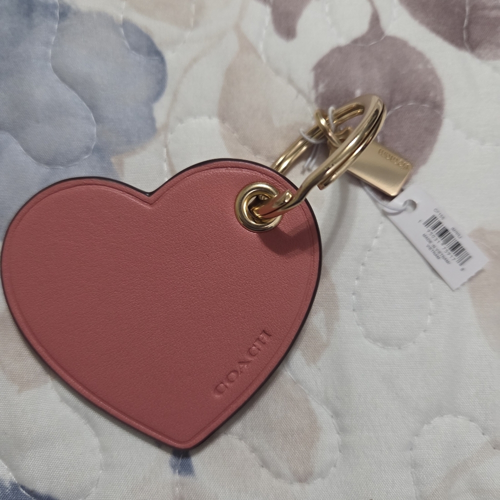 NWT  Coach Heart Keychain/Purse Charm